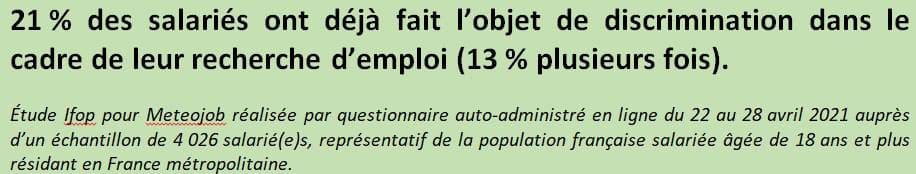 La discrimination en chiffres