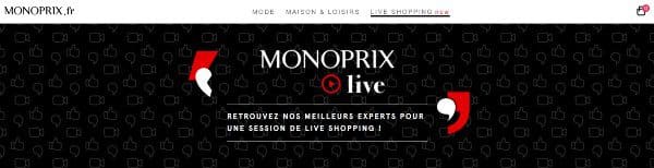 Monoprix live shopping