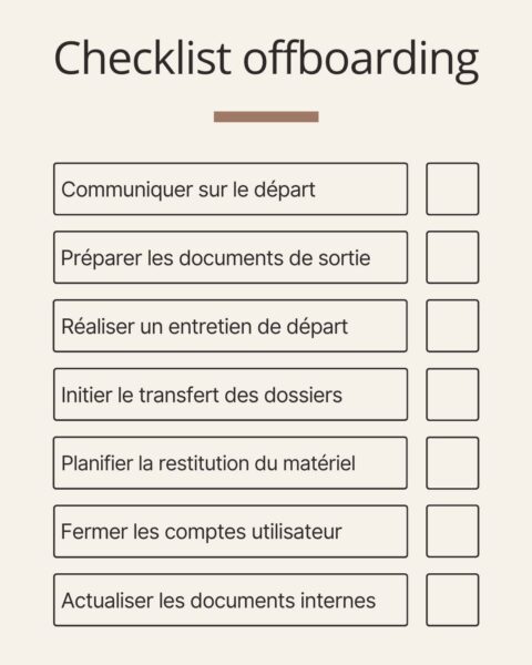 Checklist offboarding