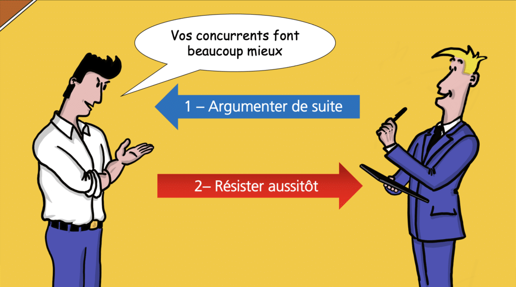 El reflejo equivocado ante la objeción de un cliente