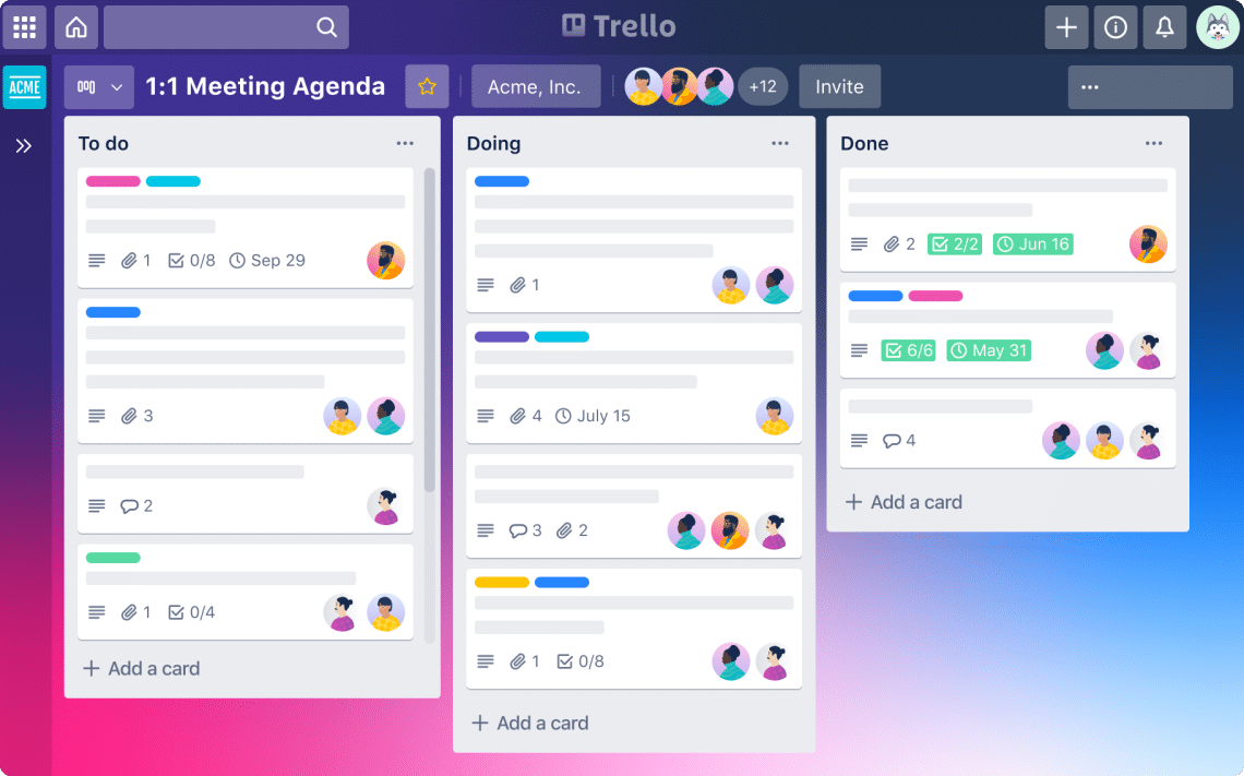 Trello, to simplify workflow management
