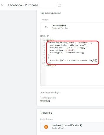 Facebook feeds Google Tag Manager