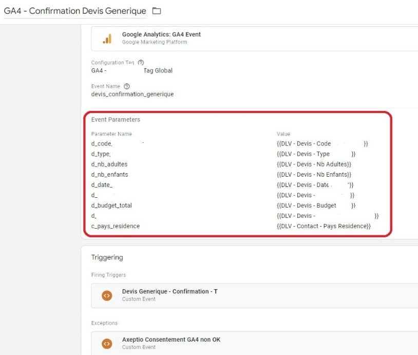 Google Tag Manager form