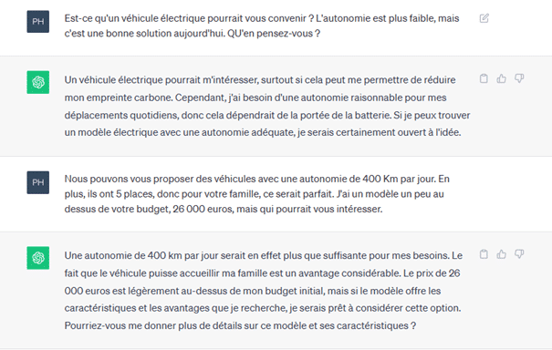 ChatGPT : exercice - conversation 2