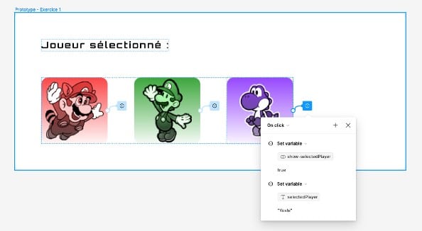 Figma Prototype avancé avec variable