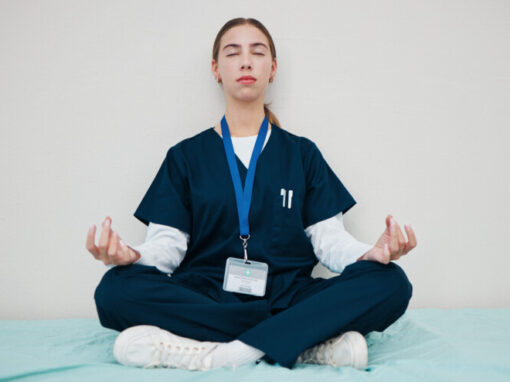 Illustration of the article on communication techniques used by hospital carers to deal with aggressive patients