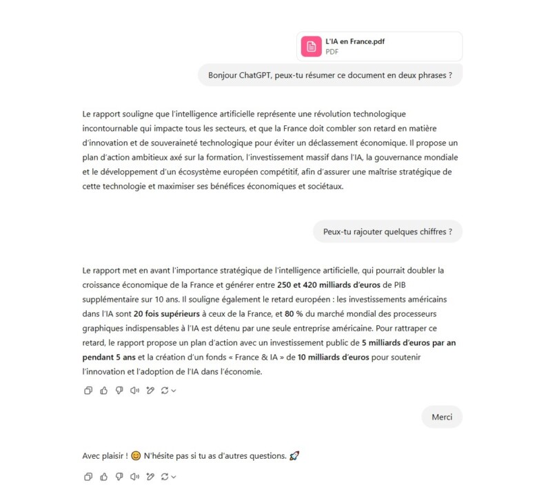 Résumé d’un document avec ChatGPT