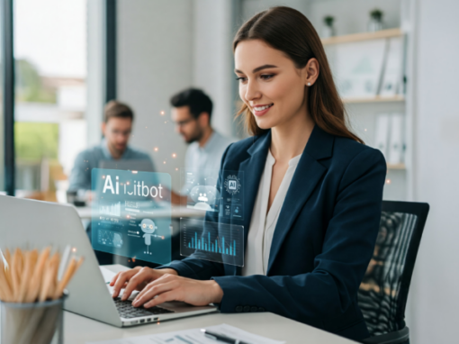 Een assistent gebruikt kunstmatige intelligentie (AI) in haar dagelijkse werk