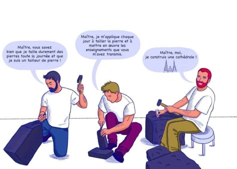 Illustration de l'article soft management - Histoire du tailleur de pierre