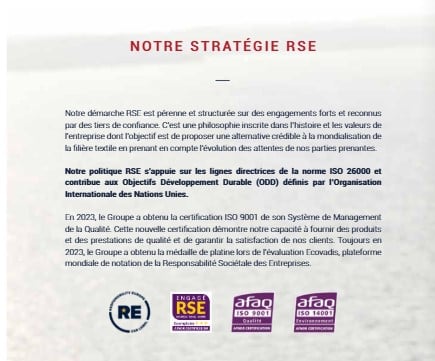 Uittreksel uit het 2023 Armor lux CSR-verslag