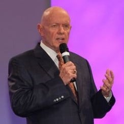Stephen Covey, American author, businessman and lecturer.