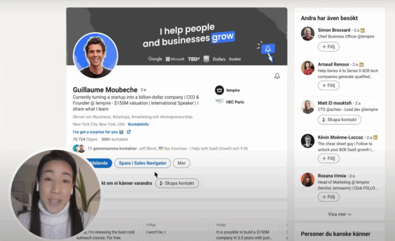 Vídeo de prospección en LinkedIn