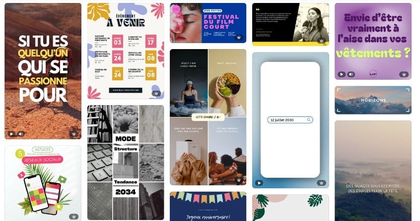 Exemples de modèles Canva