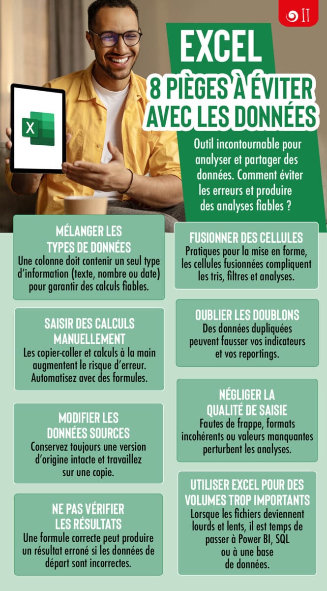 Fiche pratique Excel - 8 pièges à éviter avec les données